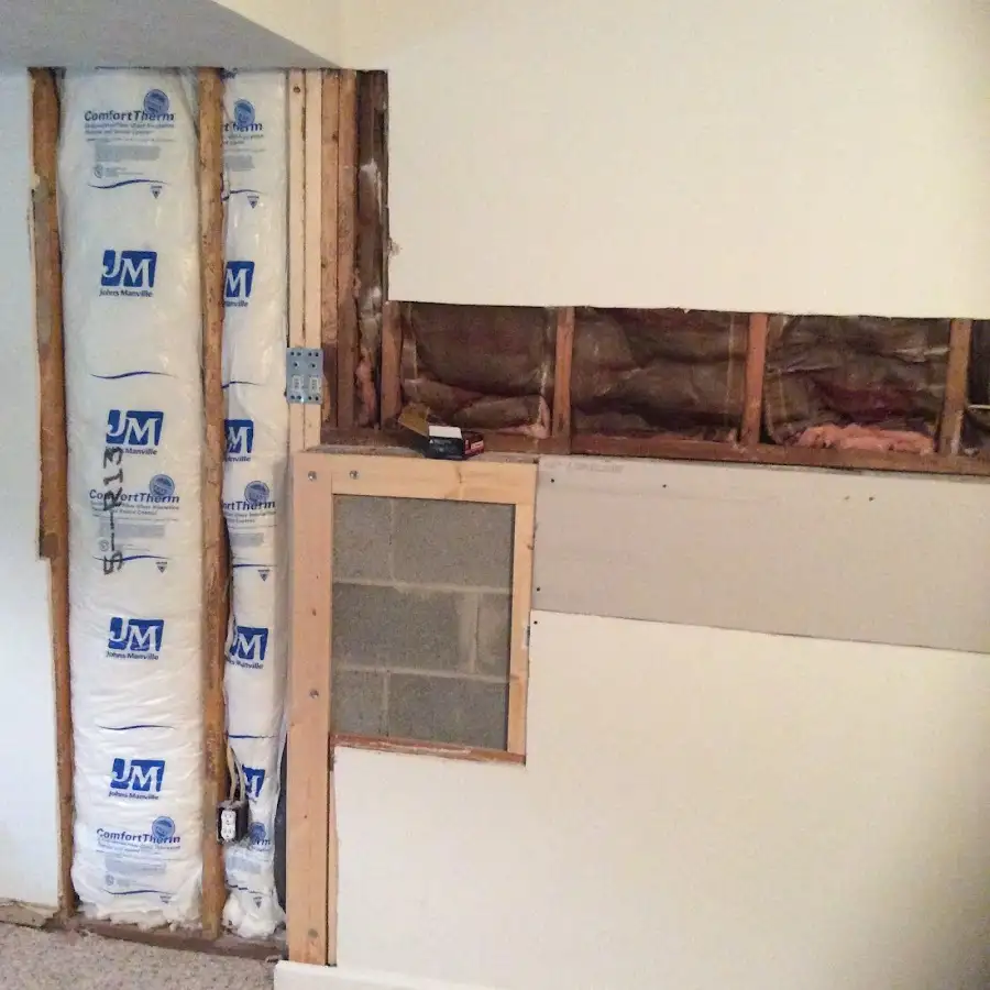 Wall insulation replacement during Contents Cleaning & Restoration in Blanchard